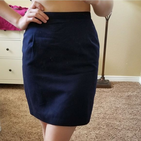 BRIGGS Navy blue skirt - Picture 1 of 5